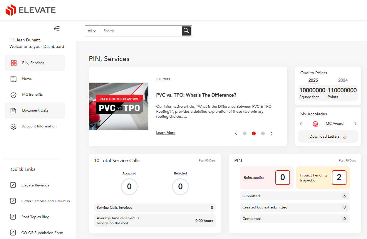 Contractor Dashboard Login