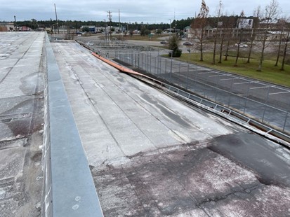 metal edge roof damage