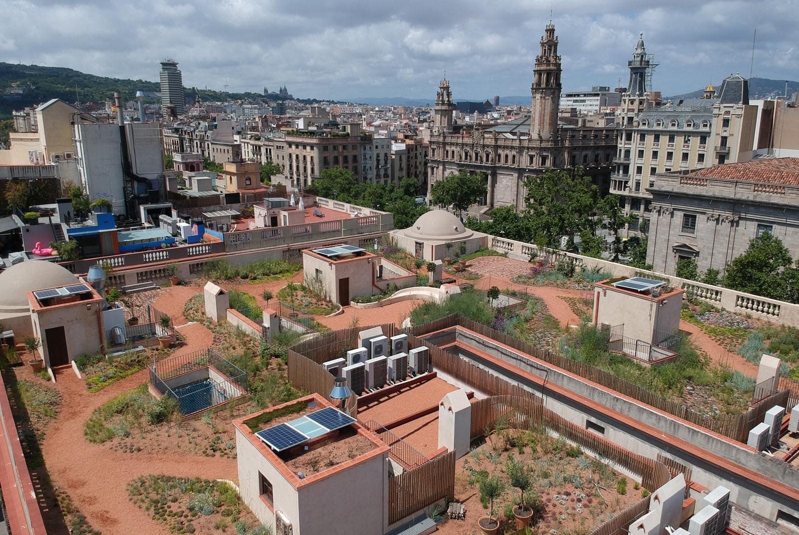 Roofs of Terrats d'en Xifré apartment block in Spain waterproofed with the Elevate RubberGard EPDM membrane